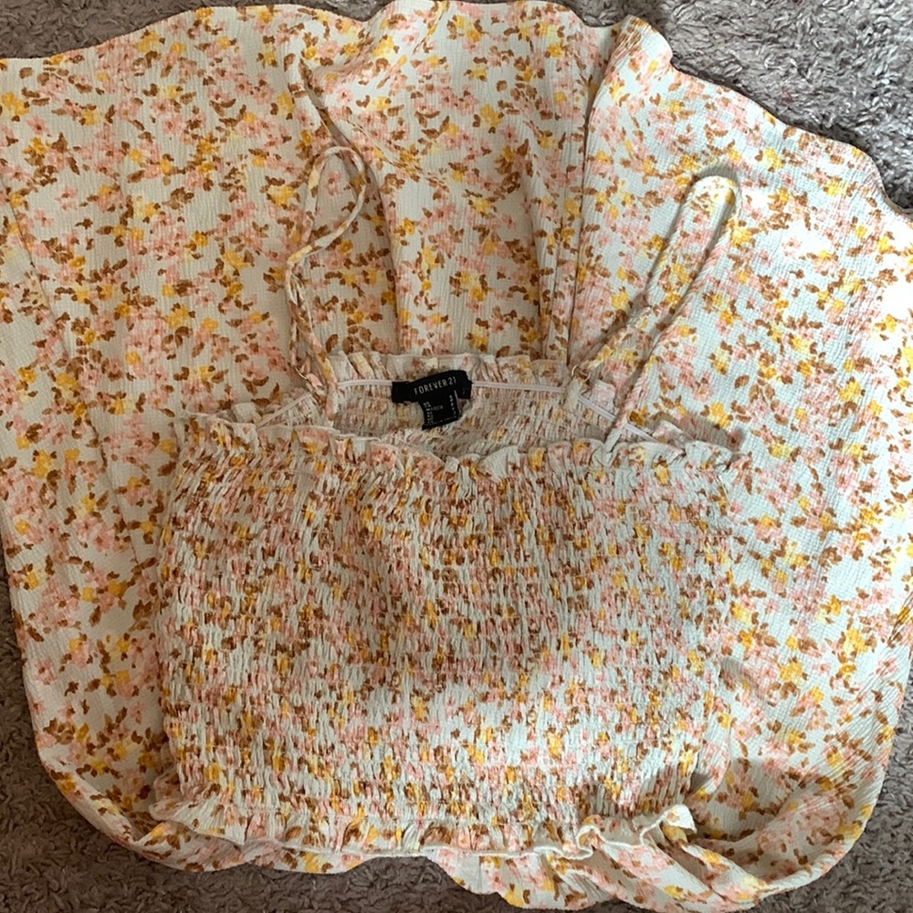 Floral cutout back dress